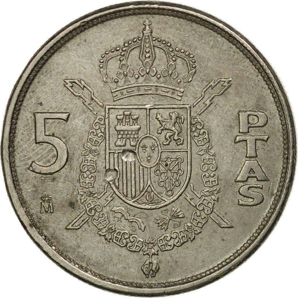 Spain 5 Pesetas | 100 Coins | Juan Carlos I | KM823 | 1982 - 1989