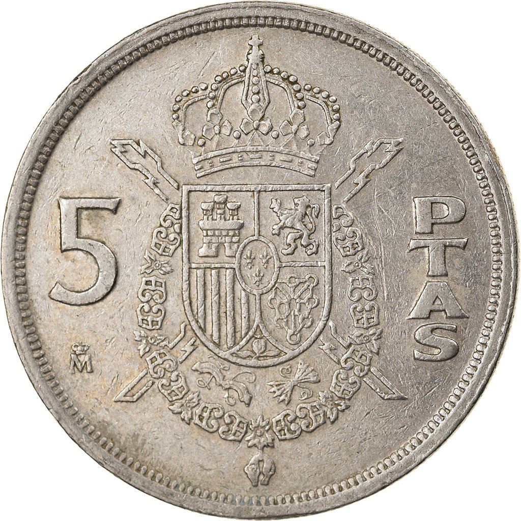 Spain 5 Pesetas | 100 Coins | Juan Carlos I | KM823 | 1982 - 1989