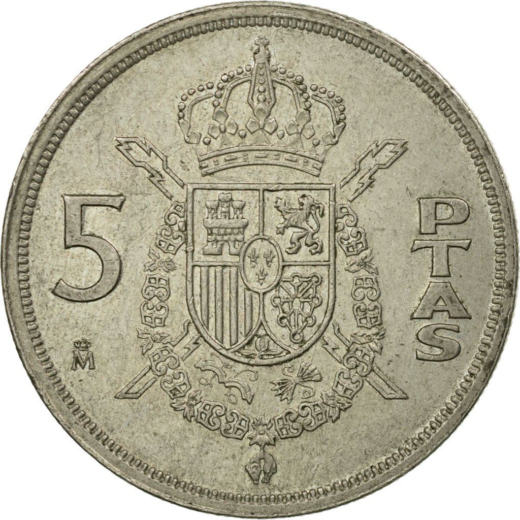 Spain 5 Pesetas | 100 Coins | Juan Carlos I | KM823 | 1982 - 1989