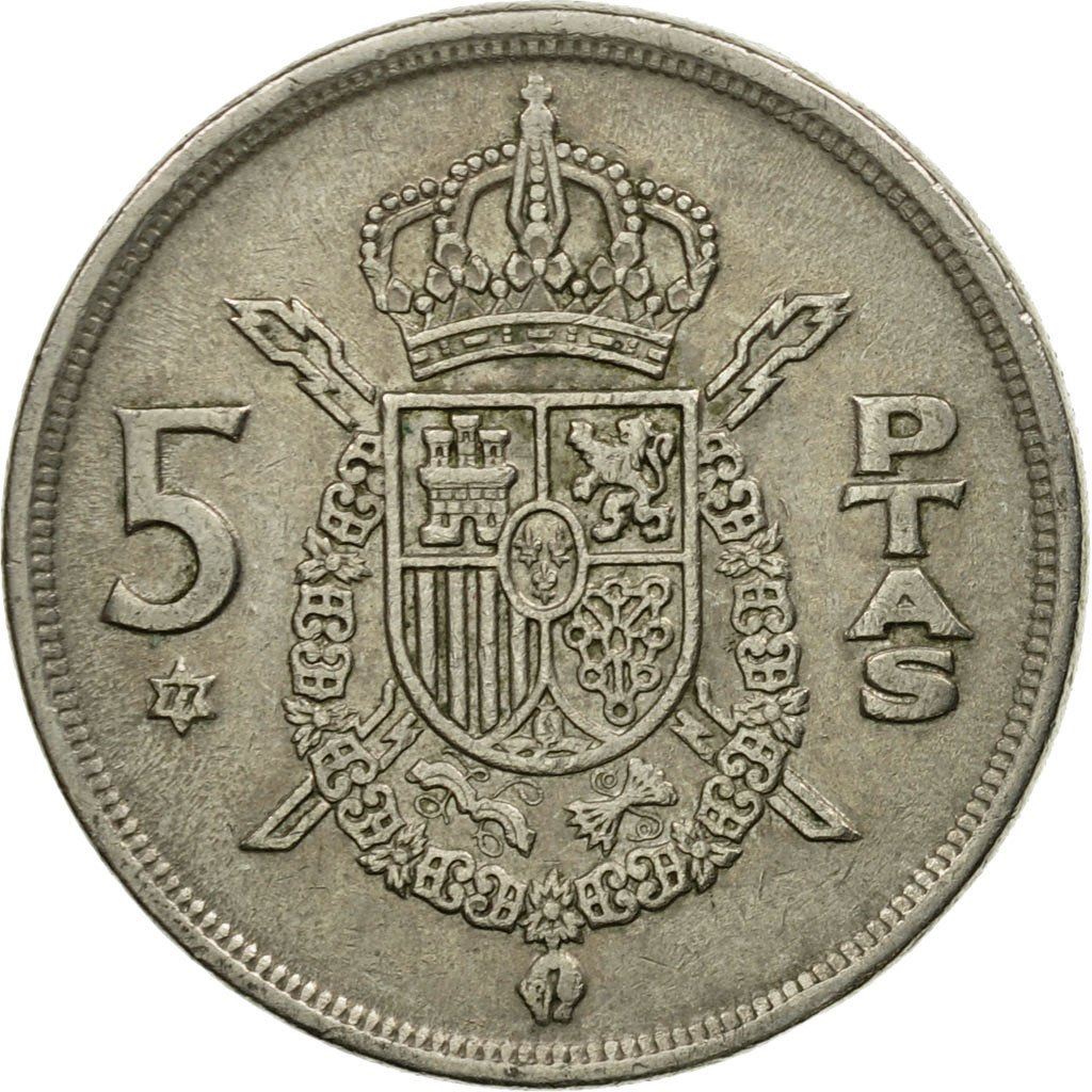 Spain 5 Pesetas | 100 Coins |King Juan Carlos I |KM807 | 1975