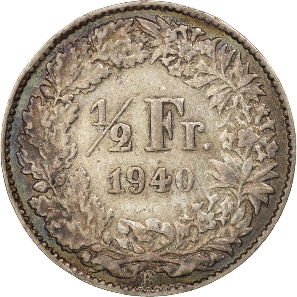 Switzerland Coin Swiss ½ Franc | Helvetia | KM23 | 1875 - 1967