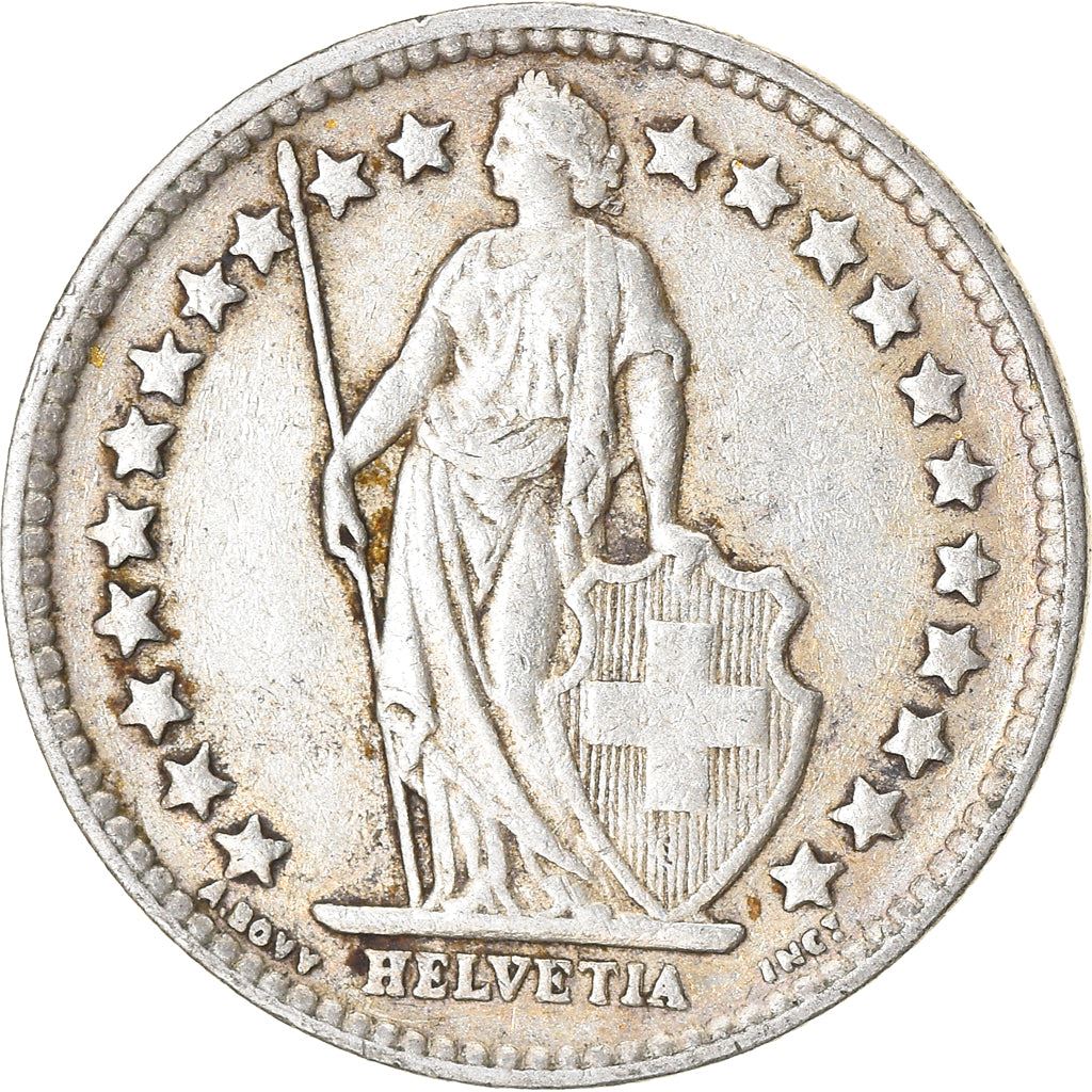 Switzerland Coin Swiss ½ Franc | Helvetia | KM23 | 1875 - 1967