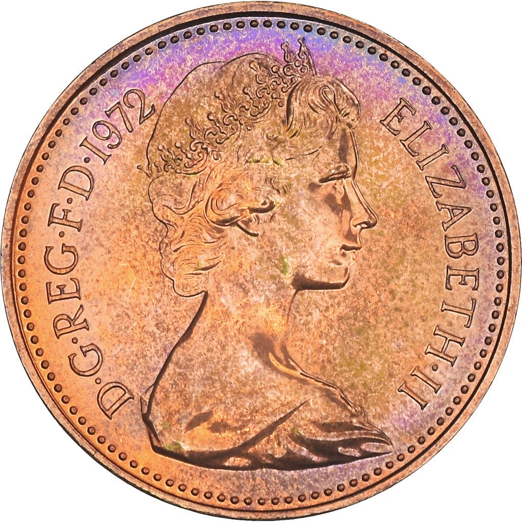 United Kingdom 1 New Penny | 100 Coins | British Currency | Young Elizabeth II | 1971 - 1981