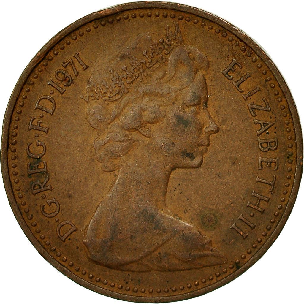 United Kingdom 1 New Penny | 100 Coins | British Currency | Young Elizabeth II | 1971 - 1981