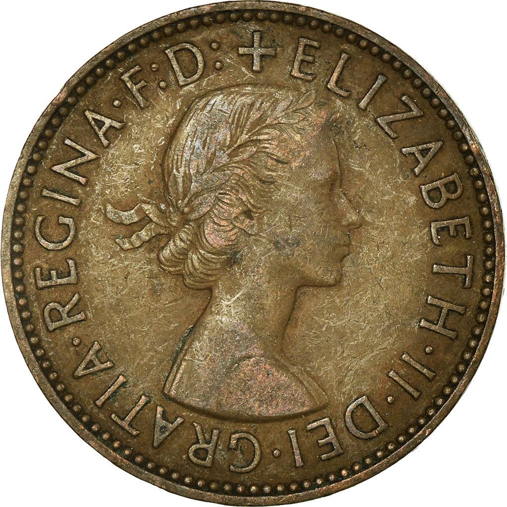 United Kingdom 1/2 Penny | 100 Coins | Elizabeth II 1st portrait | 1954 - 1970