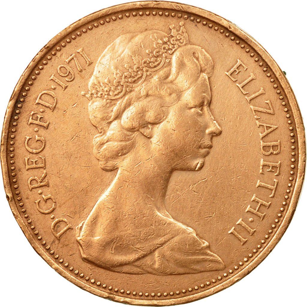 United Kingdom 2 New Pence | 100 Coins | Elizabeth II 2nd portrait | 1971 - 1981