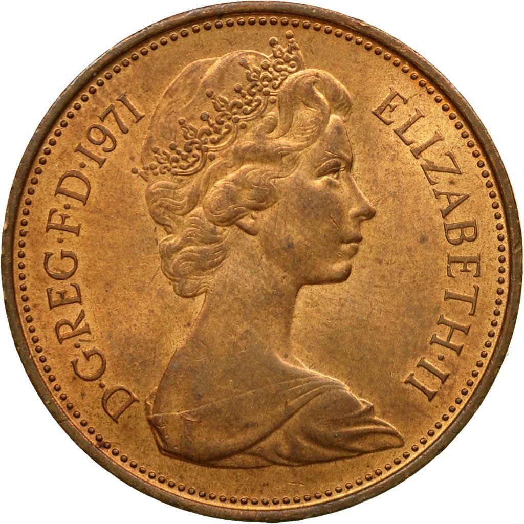 United Kingdom 2 New Pence | 100 Coins | Elizabeth II 2nd portrait | 1971 - 1981