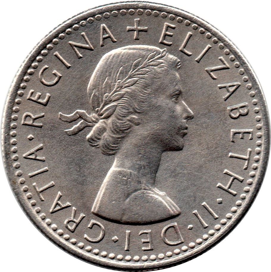 United Kingdom 6 Pence | 100 Coins | Elizabeth II 1st Portrait | 1954 - 1970