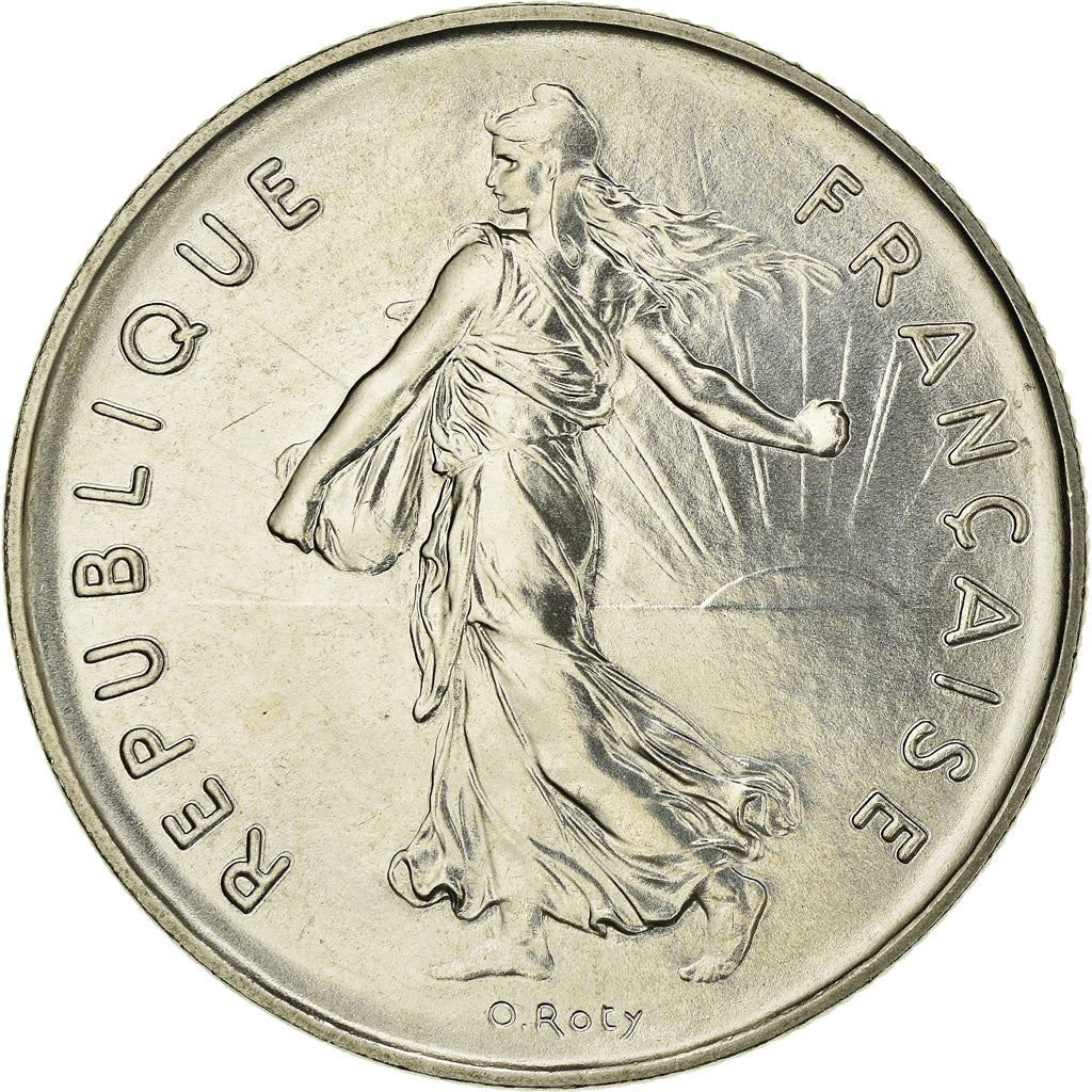 French 5 Francs Coin | signature O. Roty | KM926a.1 | France | 1969 - 2001