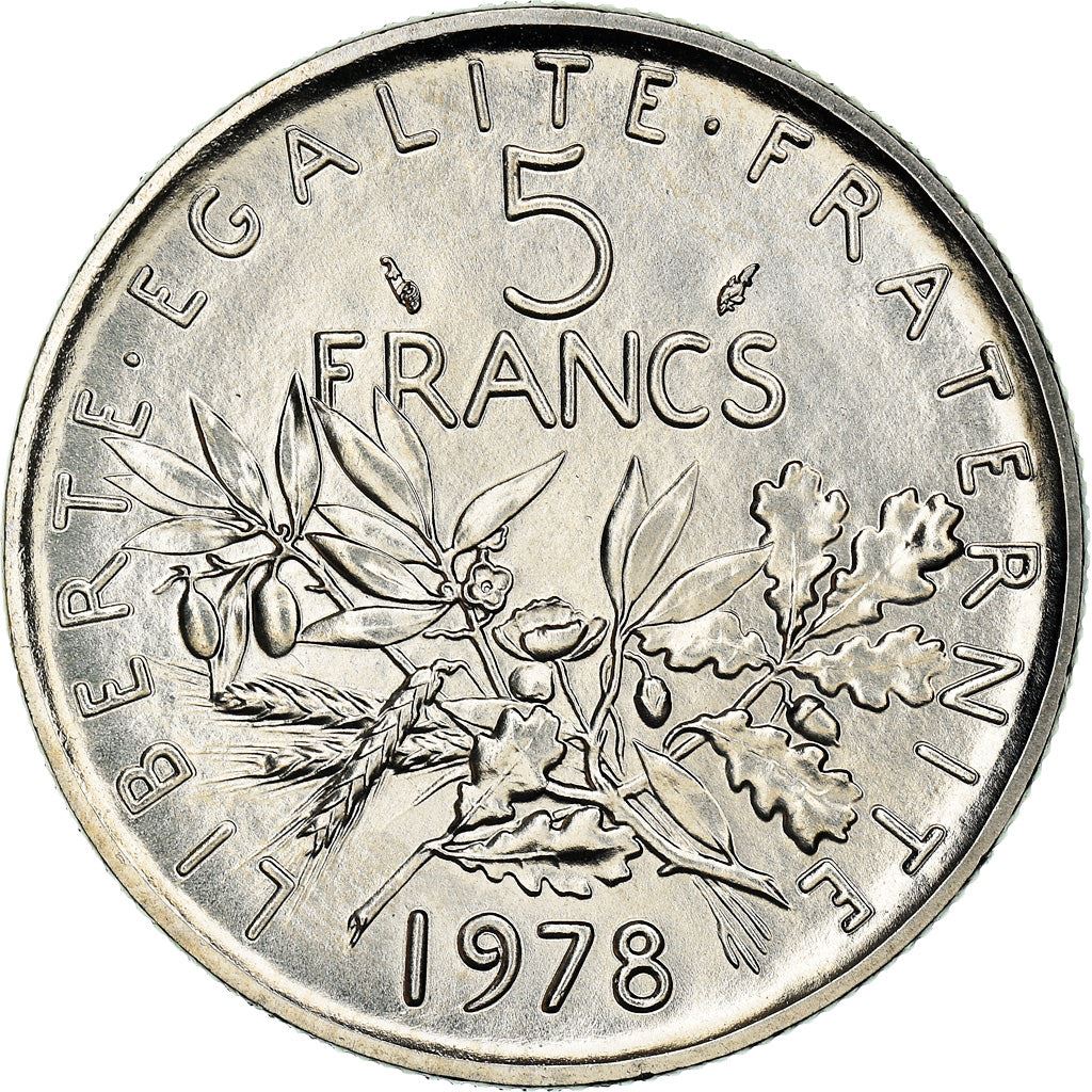 French 5 Francs Coin | signature O. Roty | KM926a.1 | France | 1969 - 2001