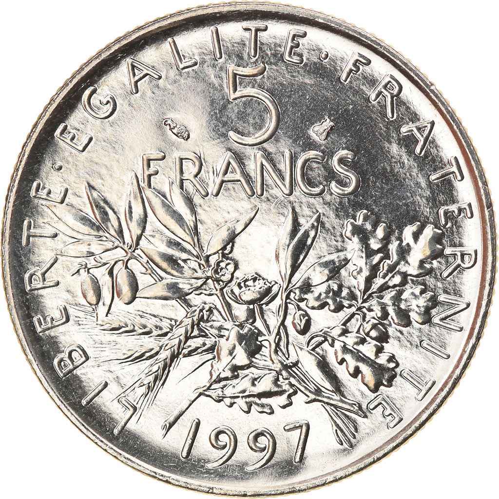 French 5 Francs Coin | signature O. Roty | KM926a.1 | France | 1969 - 2001