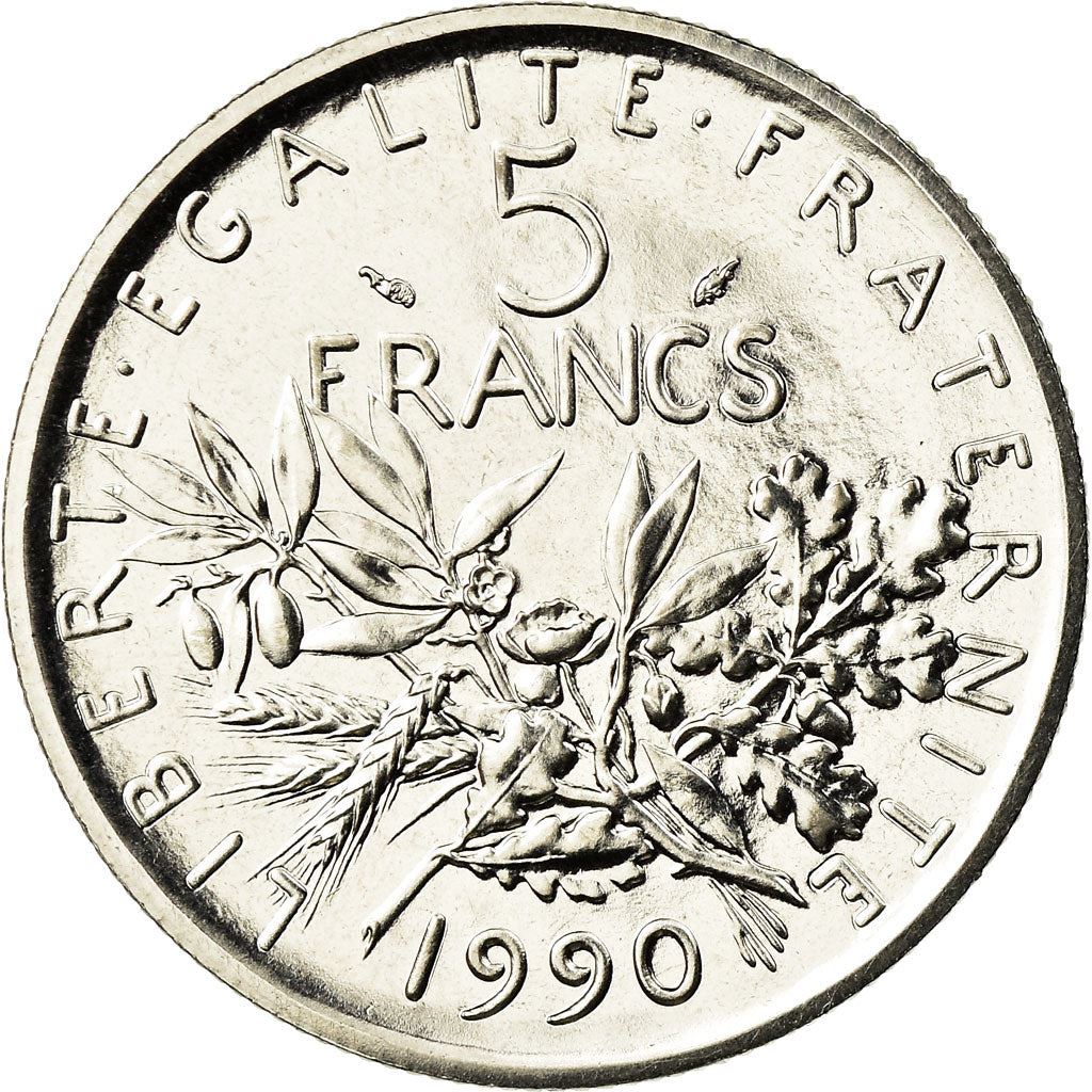 French 5 Francs Coin | signature O. Roty | KM926a.1 | France | 1969 - 2001