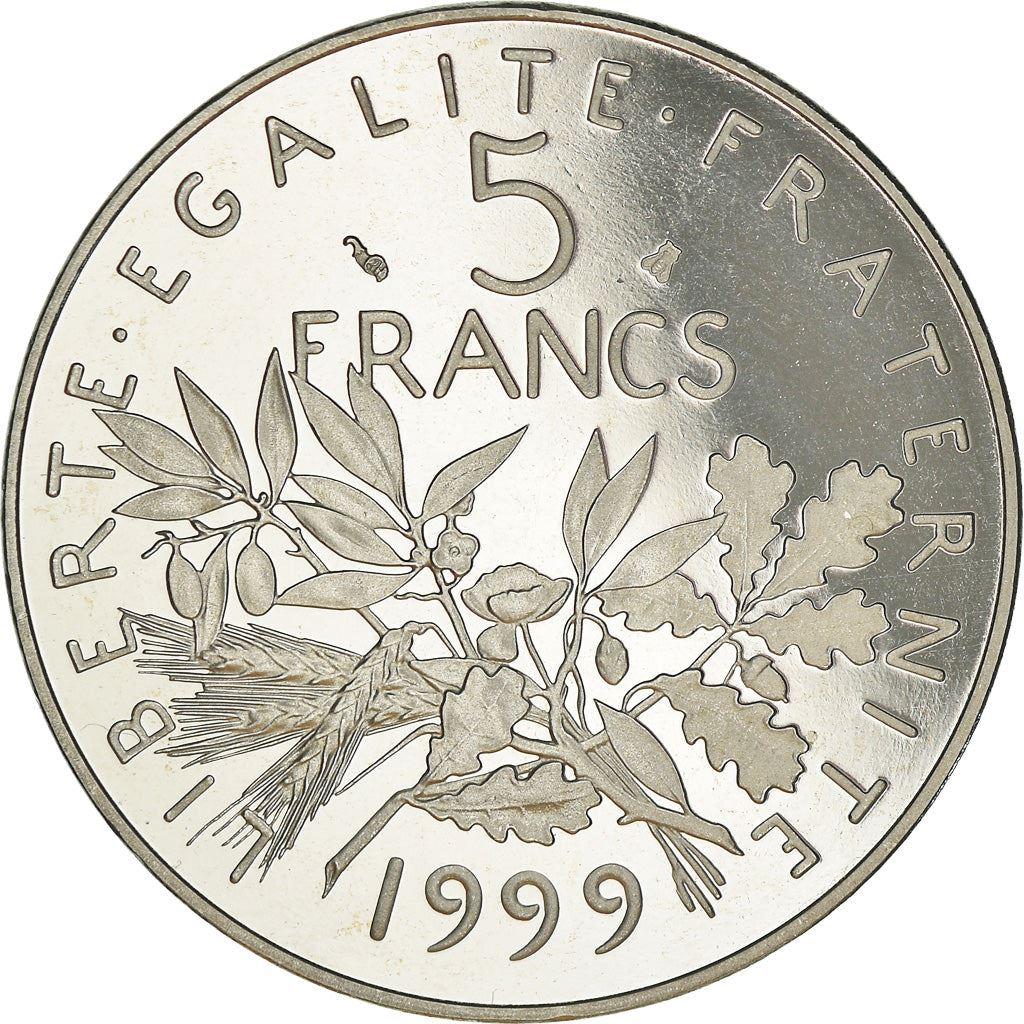 French 5 Francs Coin | signature O. Roty | KM926a.1 | France | 1969 - 2001