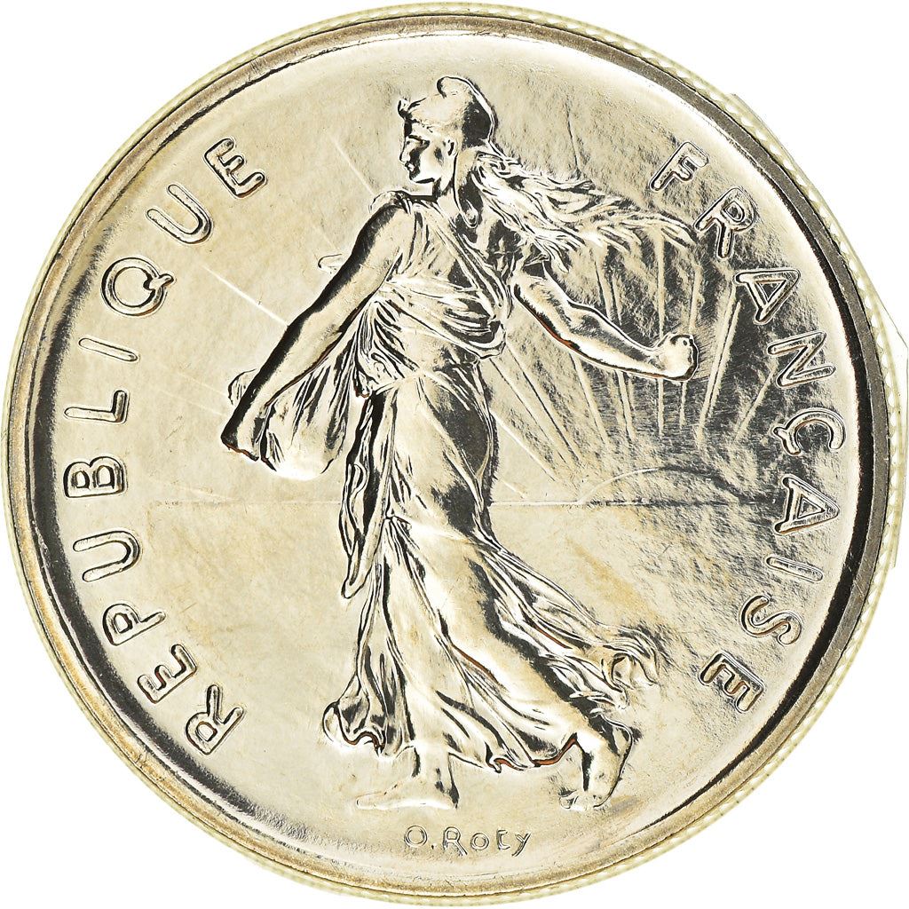 French 5 Francs Coin | signature O. Roty | KM926a.1 | France | 1969 - 2001